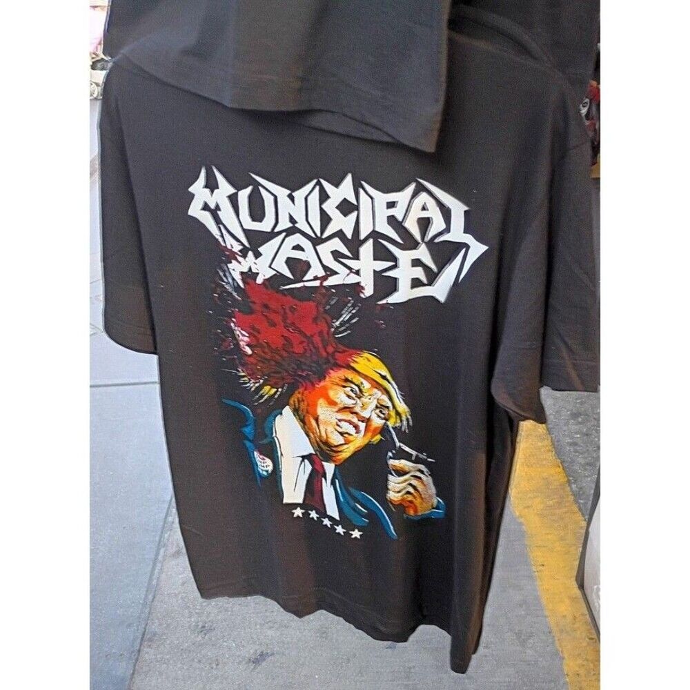 Municipal waste walls of death graphic t-shirt tee rare size m